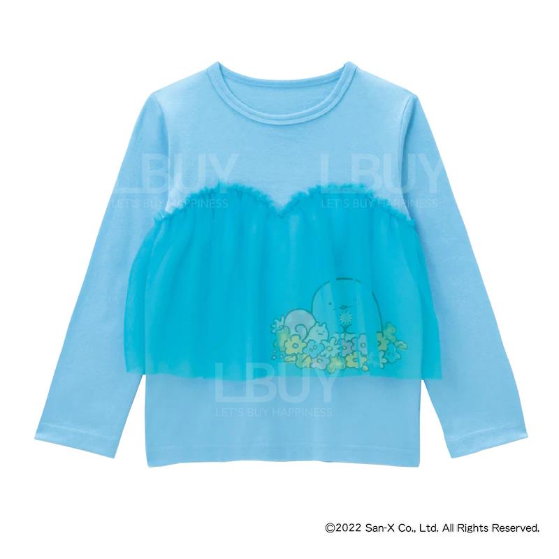 角落生物长袖T恤 蓝色 (尺码:100-150)