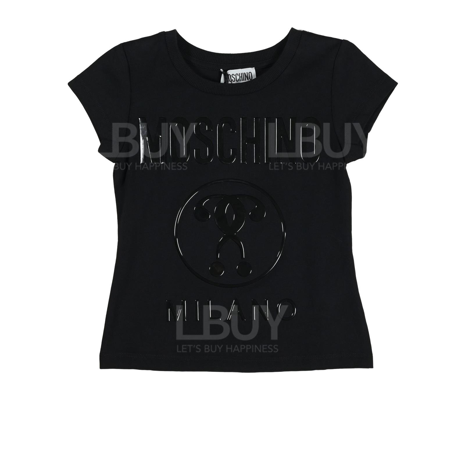 Moschino Kids 黑色Logo 短袖T恤 黑色