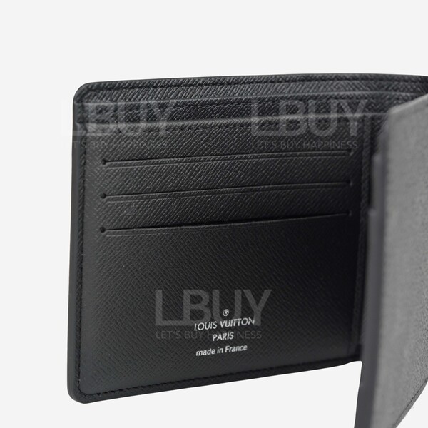Louis Vuitton-LV Monogram Eclipse Multiple 短錢包棕黑色M61695