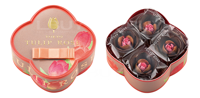 Tulip Rose情人節限定黑加侖子朱古力玫瑰花 4件