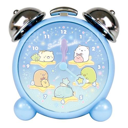 角落生物浅蓝桌上闹钟