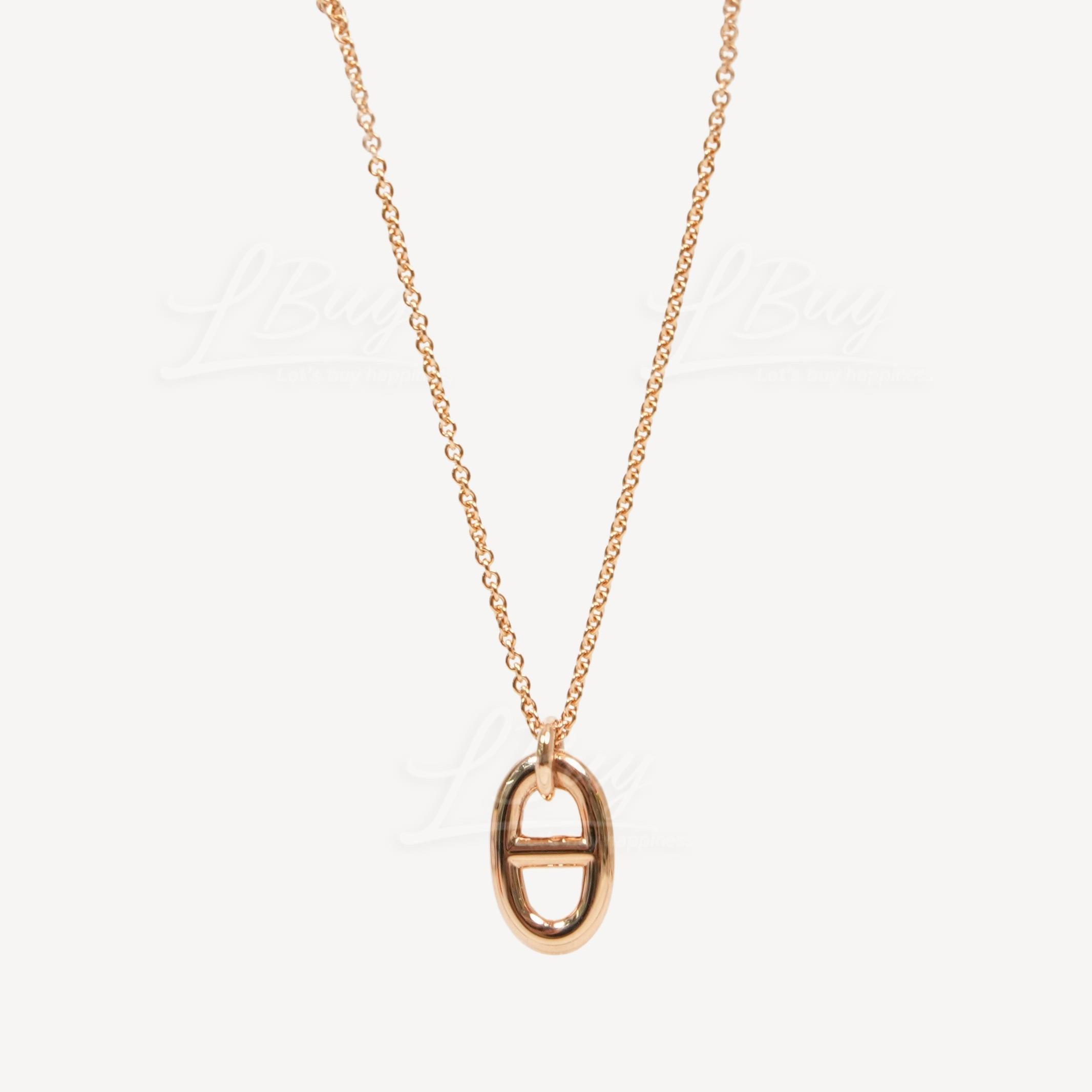 Hermes Farandole Pendant Small Model Rosegold Necklace