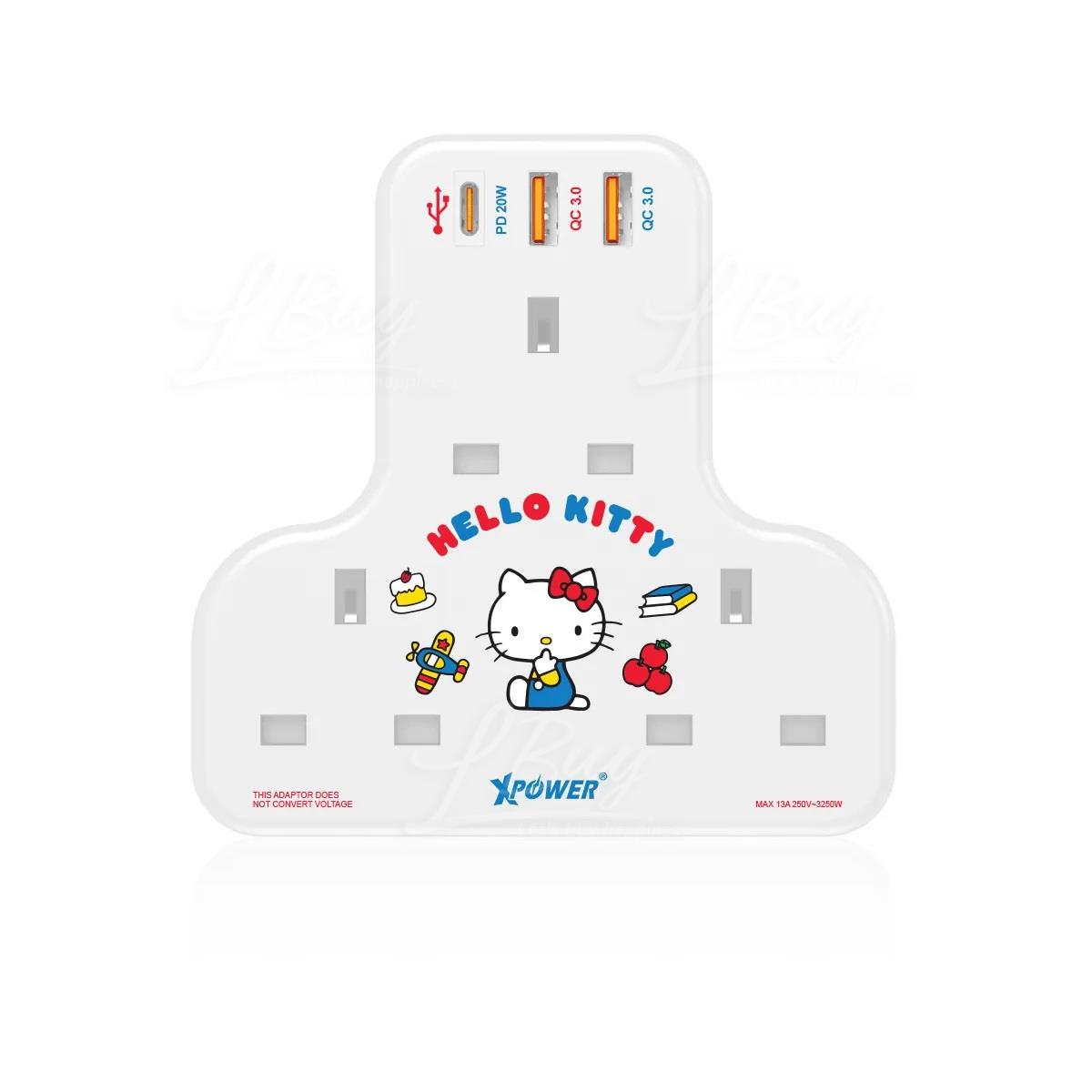 XPower x Hello Kitty T-shaped Wall Socket Splitter