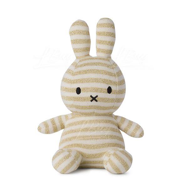 Miffy 有機棉毛絨毛公仔 23cm 淺金色間條