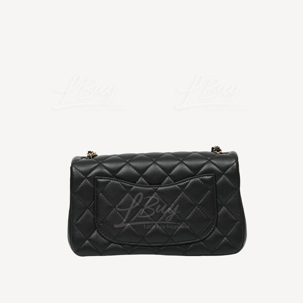 Chanel-Chanel 黑白足球金球20cm 黑色垂蓋手袋AS1787
