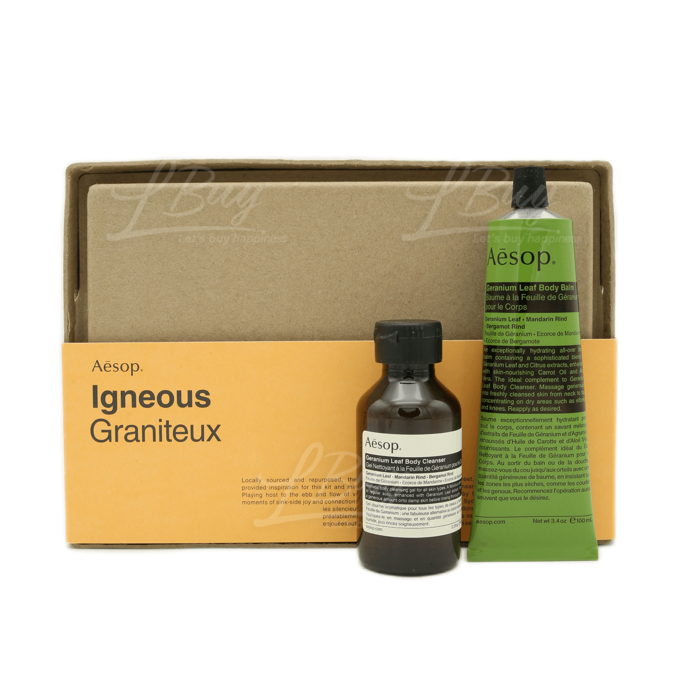 Aesop Basic Body Kit 2022 (Igneous)Geranium Leaf Body Cleanser 100ml Geranium ,Leaf Body Balm 100ml
