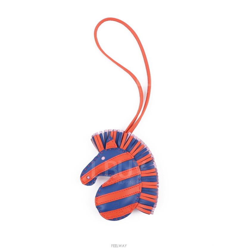 Hermes Geegee savannah charm 造型吊飾 藍色橙色