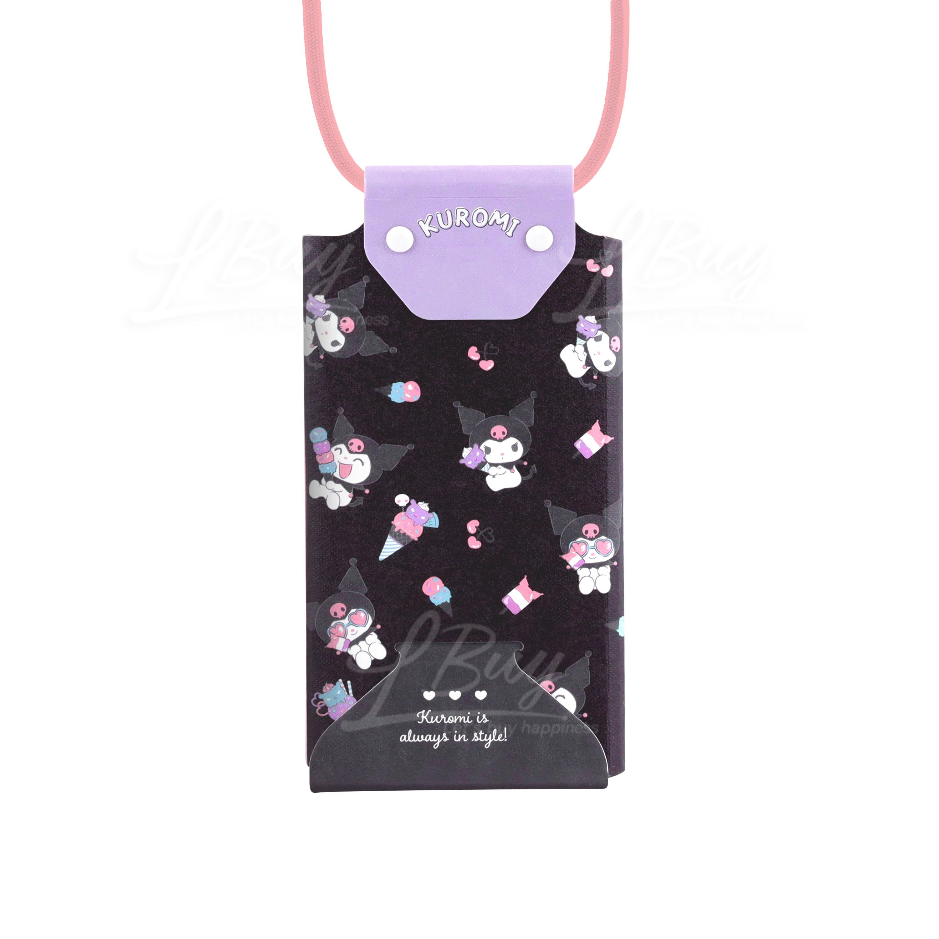 Papery Phone Pochettet [Kuromi - Black]