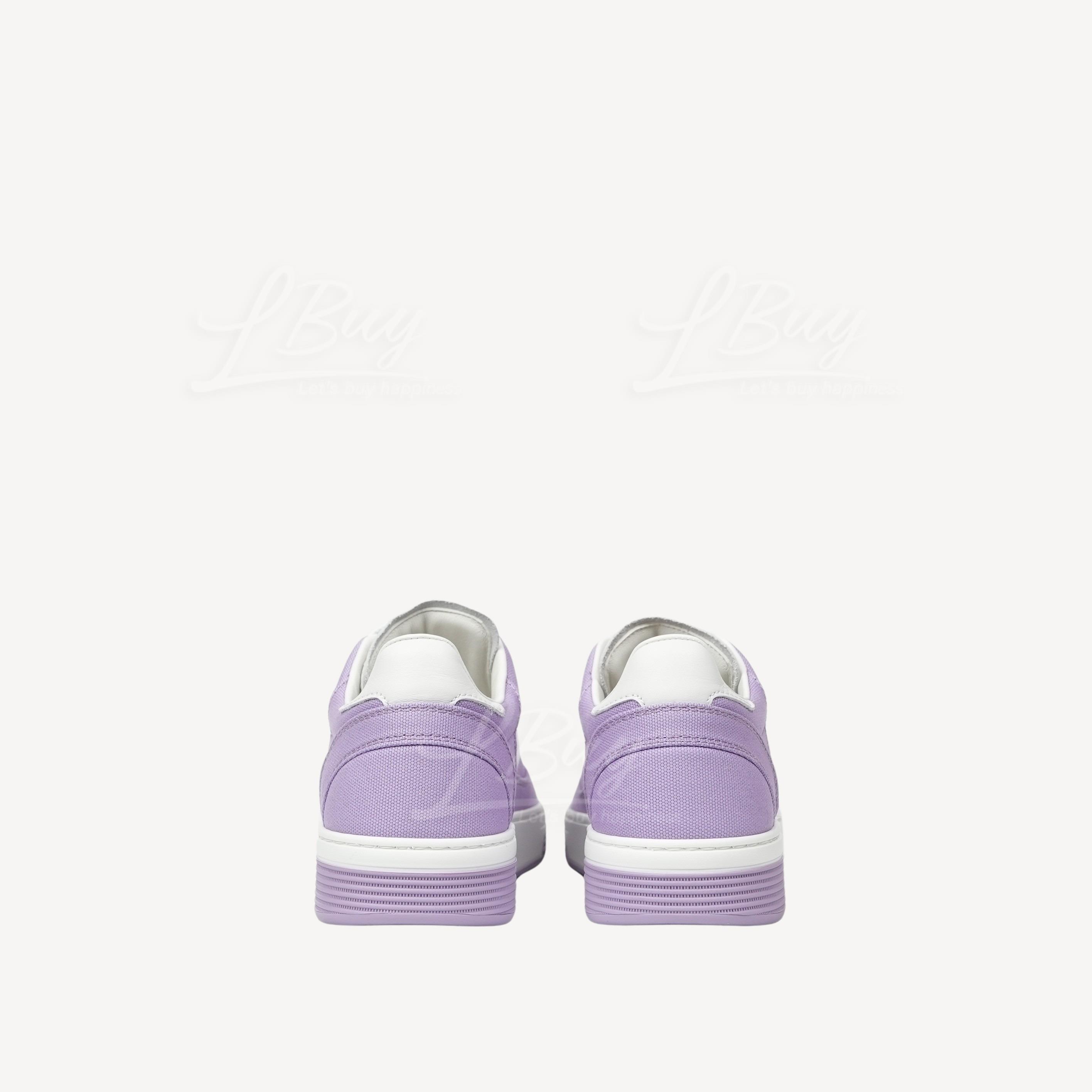 Chanel-Chanel CC Logo Purple Canvas Sneakers G45352