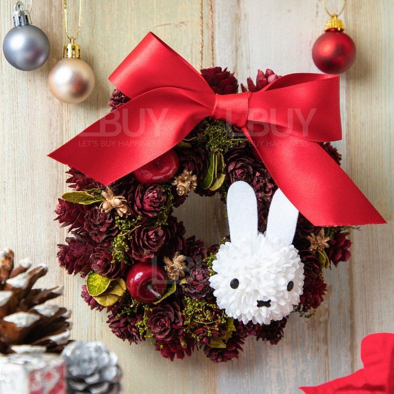 Miffy 紅色聖誕花圈