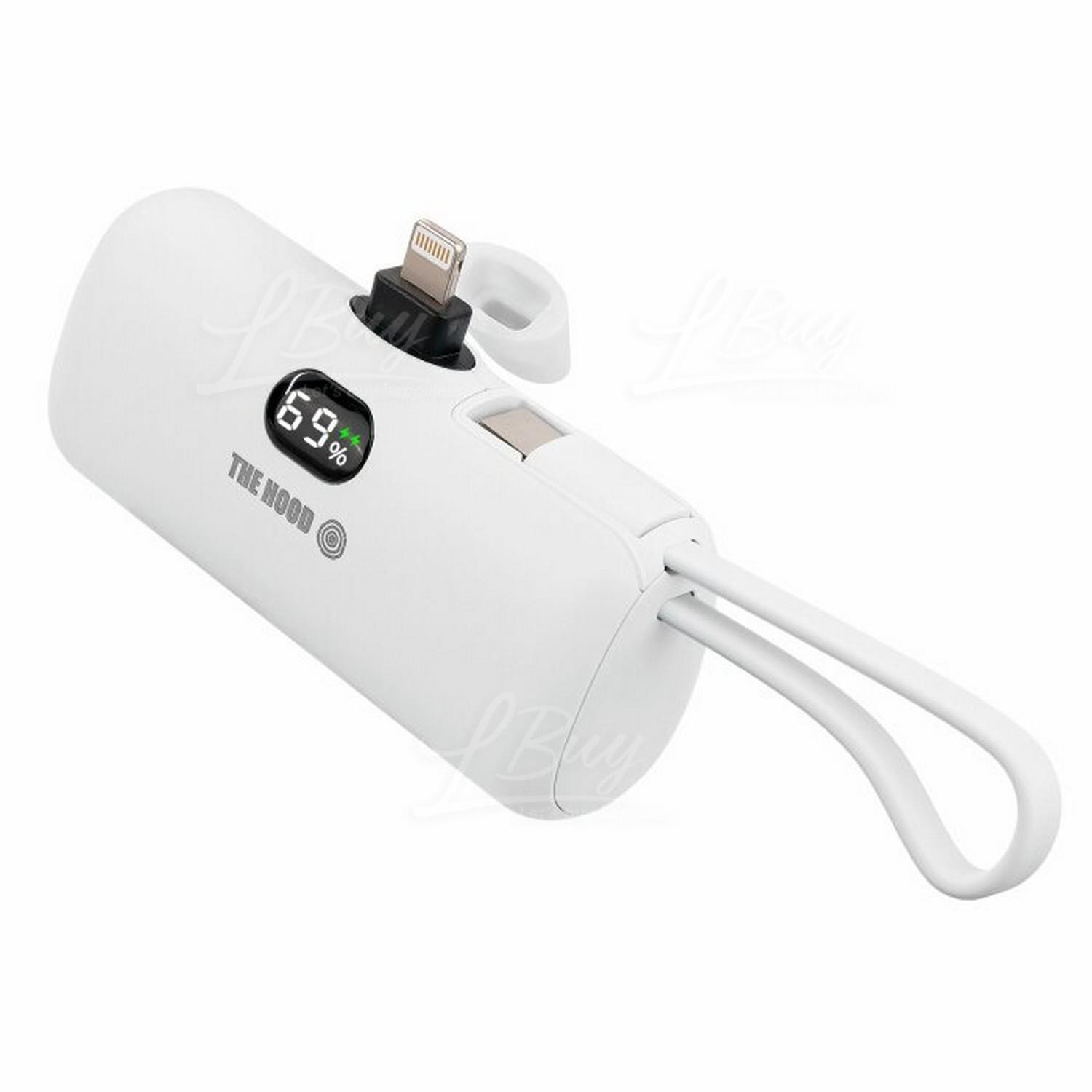The Hood Lightning迷你便攜直插式充電器5000毫安 白色