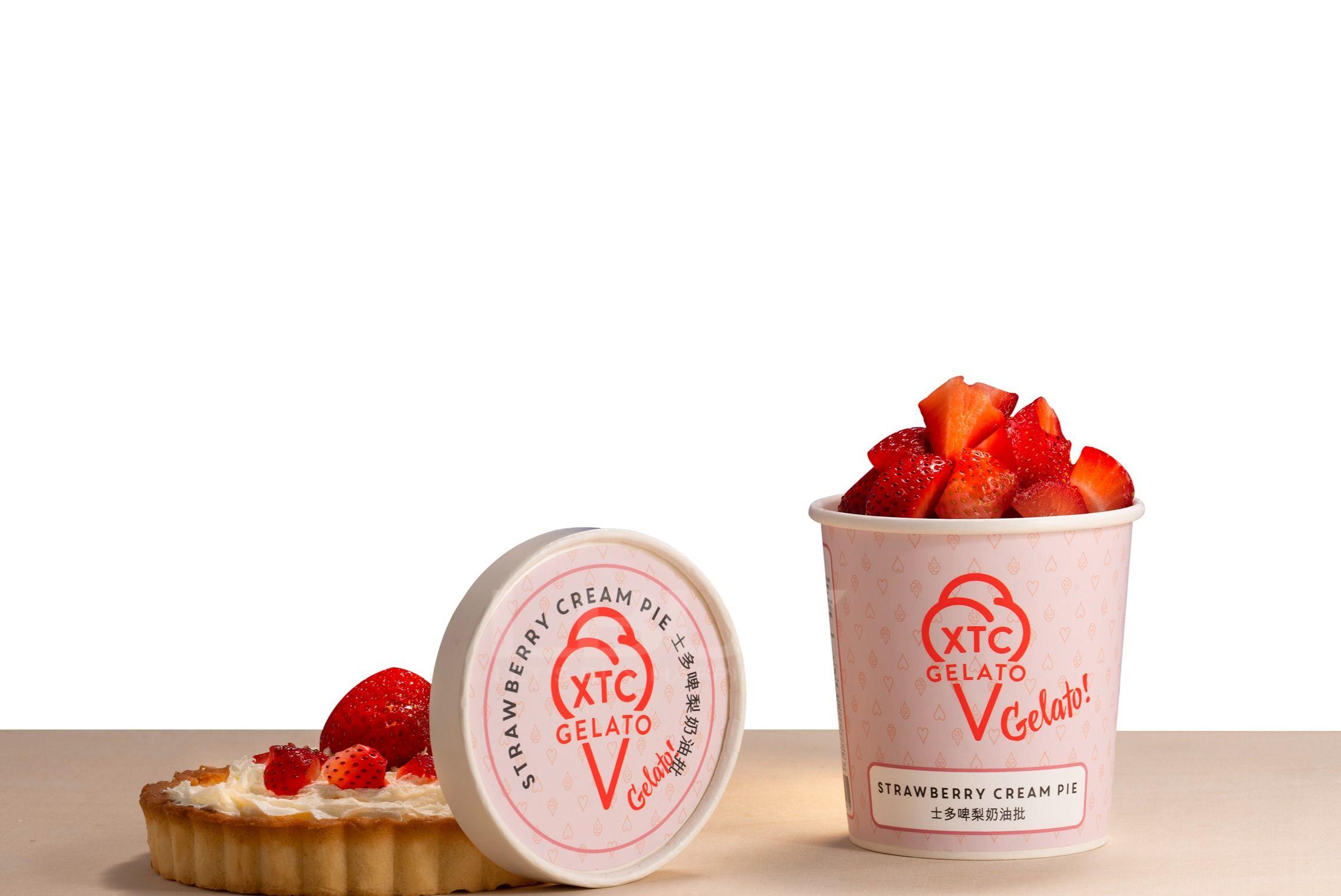 XTC Gelato Strawberry Cream Pie 473ml
