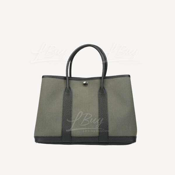 【キャンバス/Vert De Gris&Noir】HERMES Garden Party 30 TPM Hermès-Hermes Garden Party 30 Bag 0L Gris Meyer