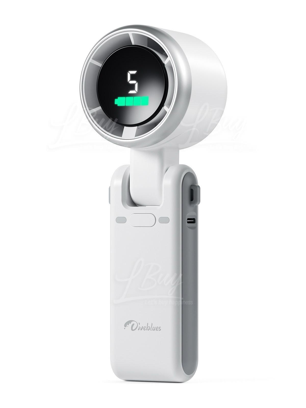 Diveblues Foldable Portable Turbo HighSpeed Fan White