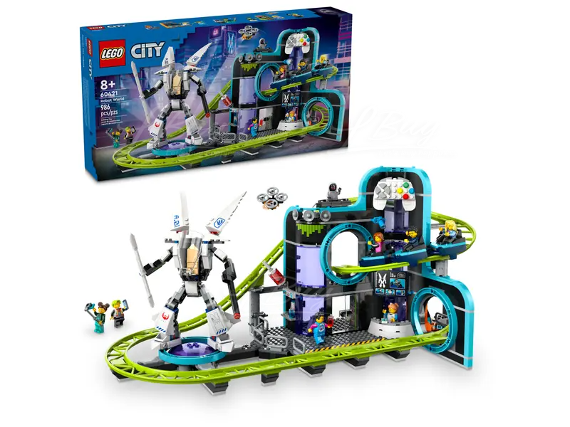 LEGO 60421 City Robot World Roller-Coaster Park 8+
