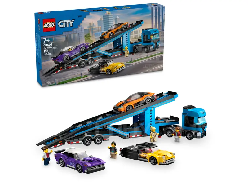 LEGO 60408 City Car Transporter Truck with Sports Cars 7+