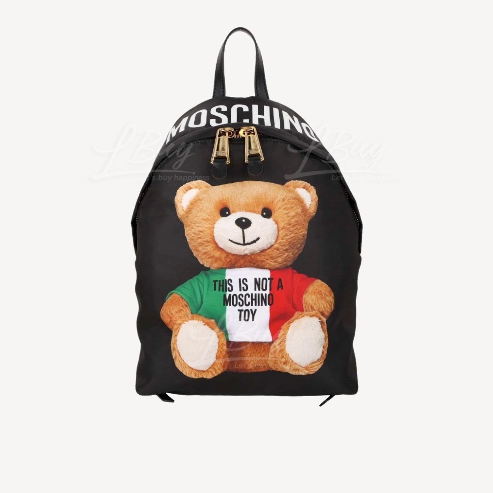 Moschino 意大利熊仔背囊背包书包 黑色