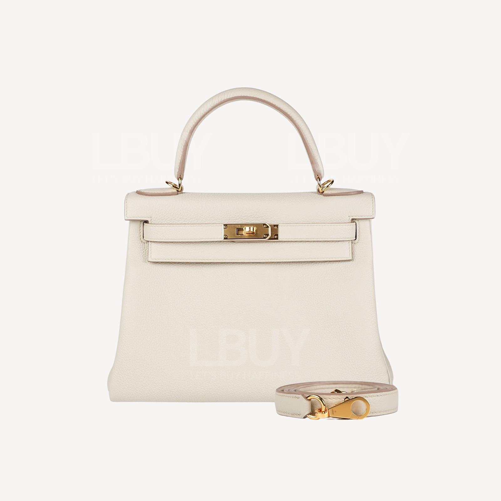 Hermes Kelly 28 Bag 手挽袋 冰川白 金扣