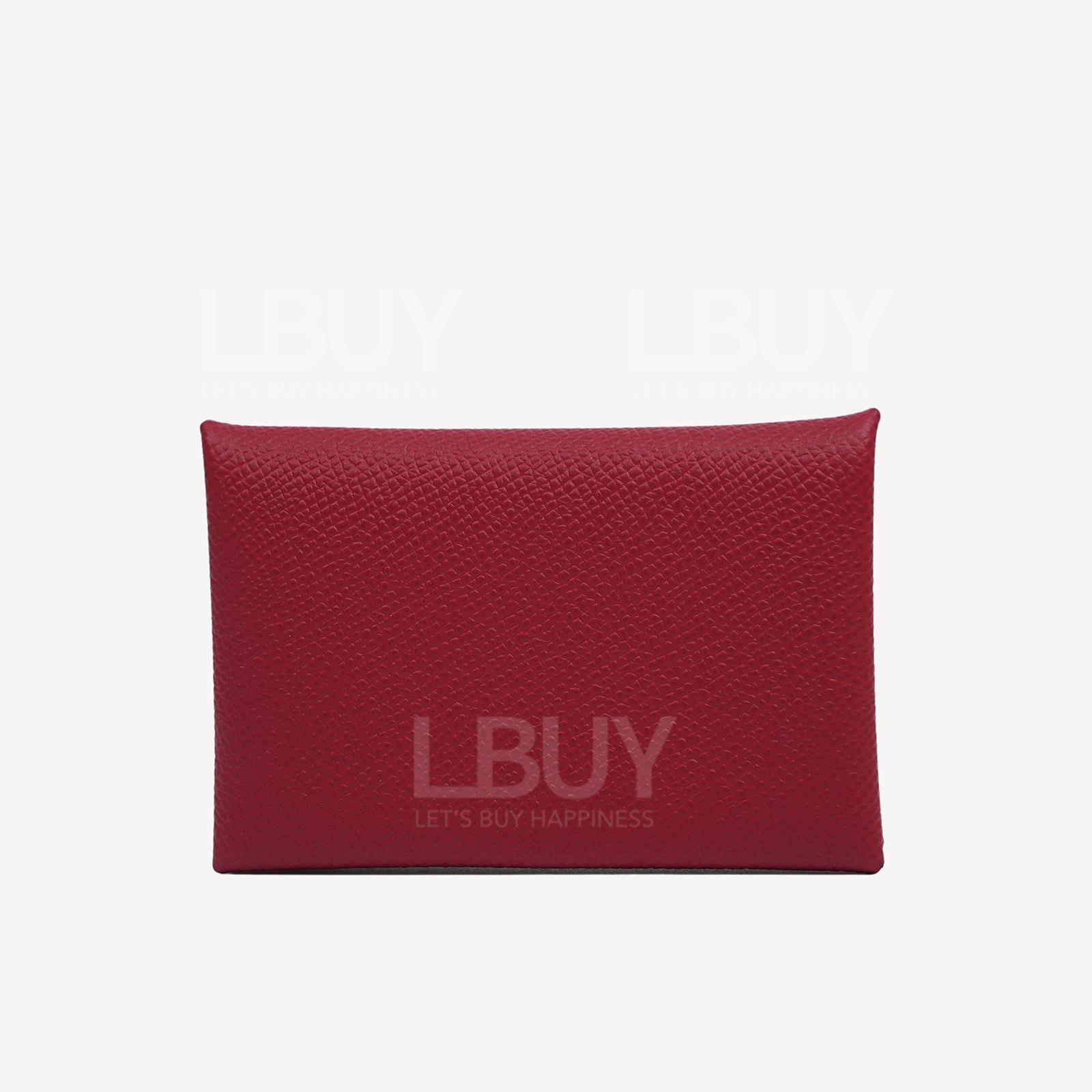 Hermes Calvi Card Holder K1 石榴红