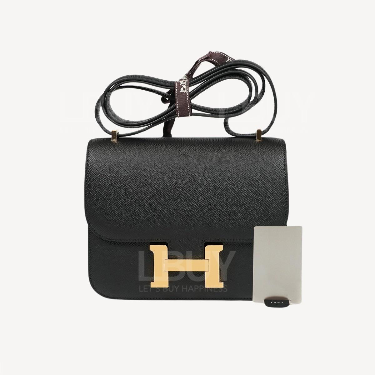 Hermes Mini Constance 19 Black ghw with Mirror