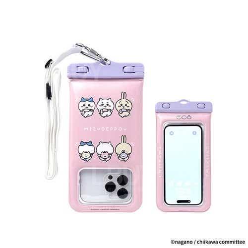 Chiikawa 防水手機套附斜孭帶 粉紅色