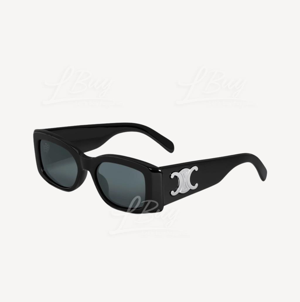 Celine 醋酸纖維TRIOMPHE XL 01太陽眼鏡黝黑色