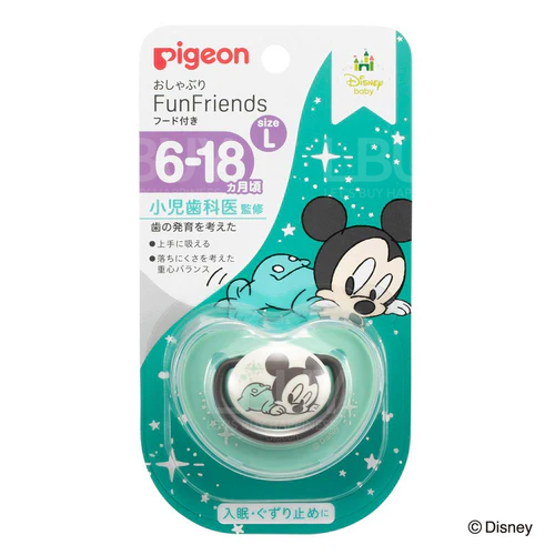 PIGEON貝親Skin Friendly嬰兒安撫奶咀 L (6-18個月) (Mickey款)