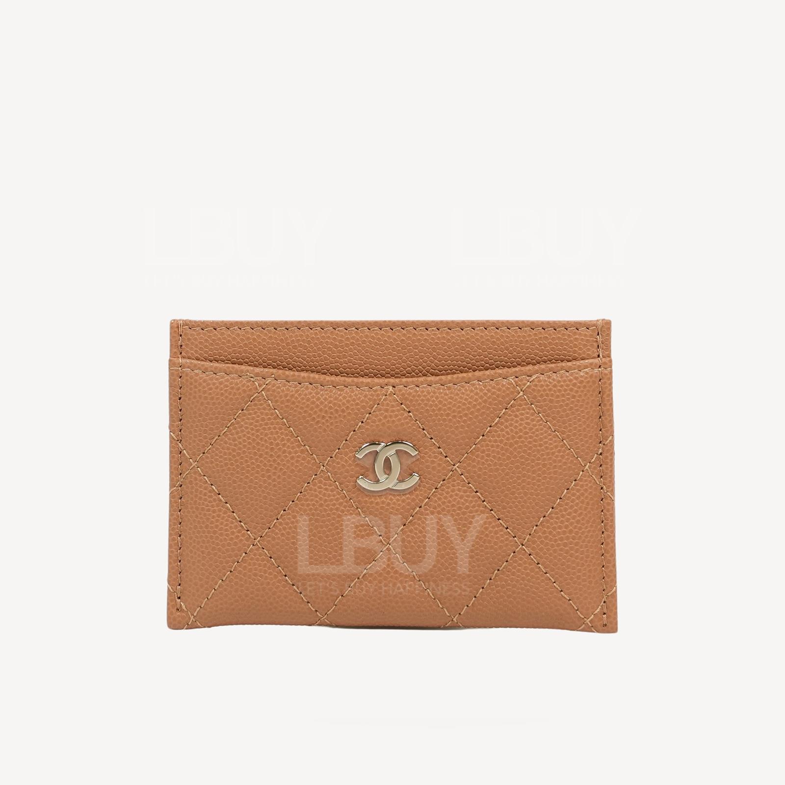 Chanel Classic Card Holder Light Caramel with Gold-tone Metal AP0213