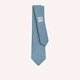 Hermes Tie 7 Hermès Gleman Twillbi tie BLEU FRIS CIEL BLEU VIF