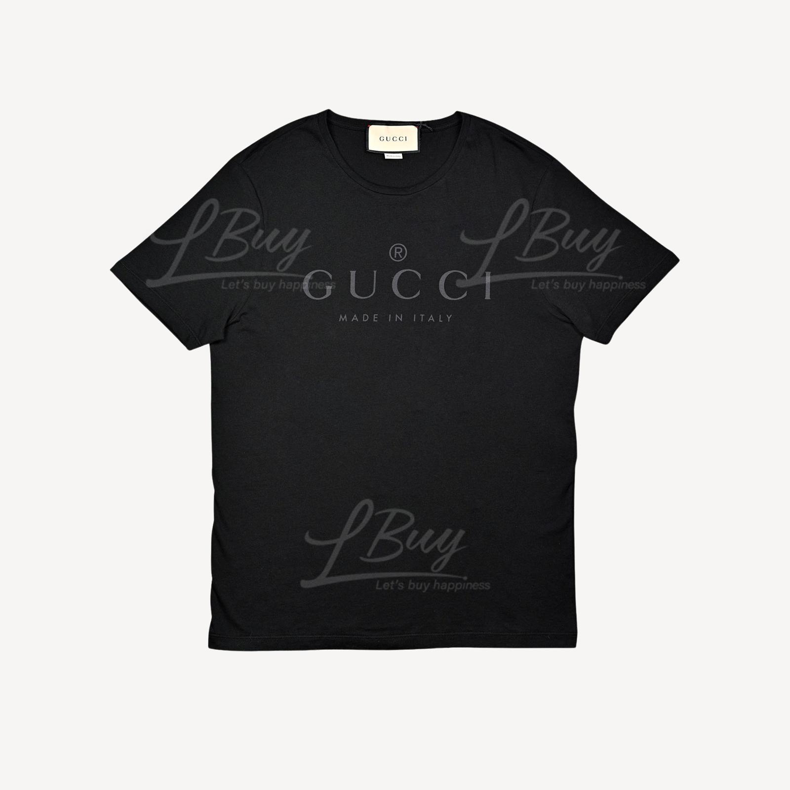 Gucci Logo 短袖T恤 黑色