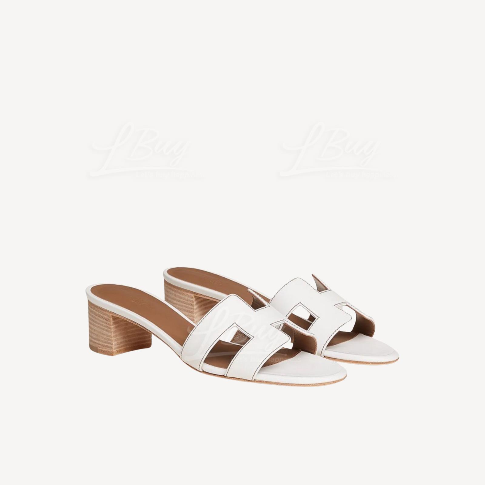 Hermes Oasis Sandal Blanc 高踭拖鞋 白色
