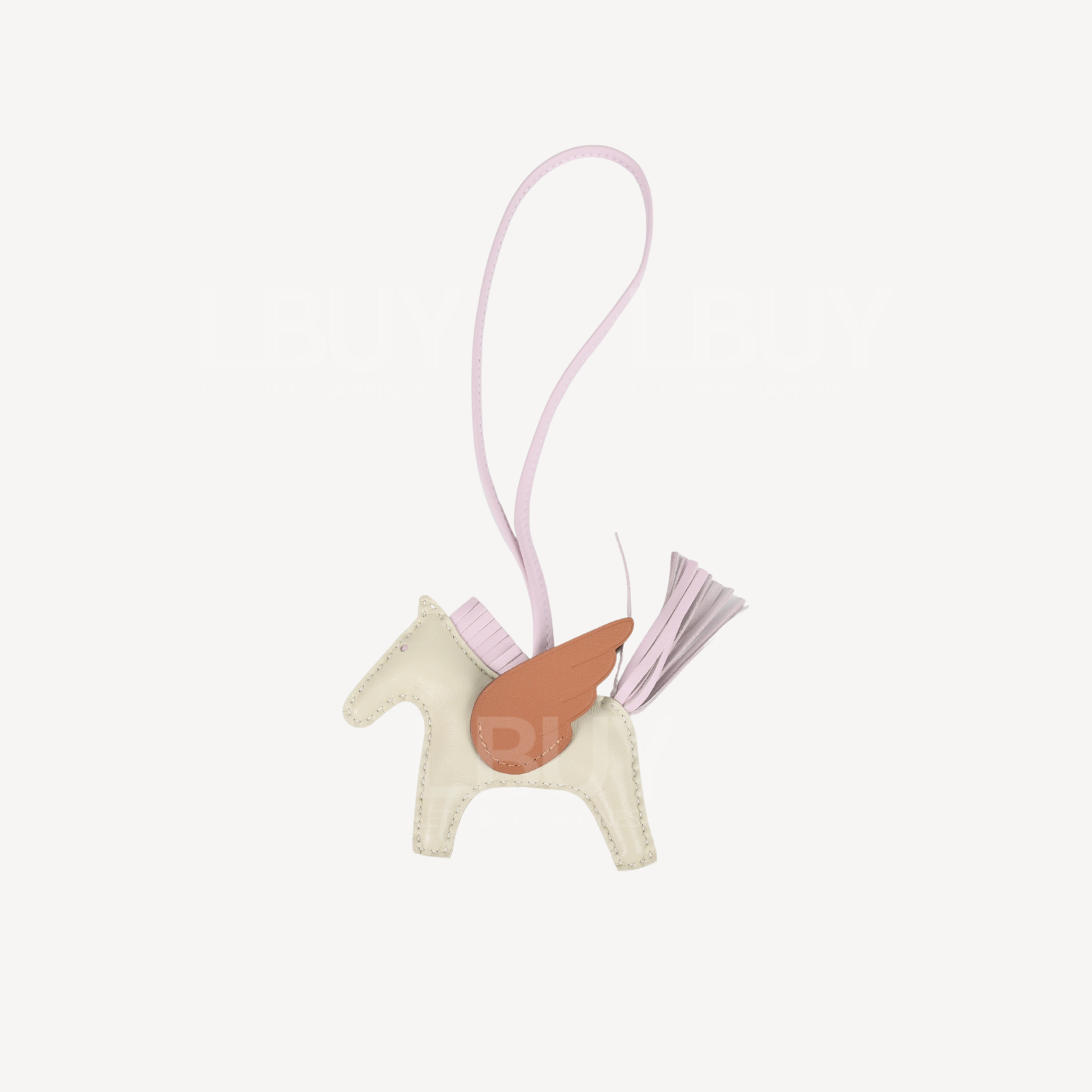 Hermes Rodeo Pegase PM Charm 飛馬包袋吊飾 奶昔白 金色 淡白紫