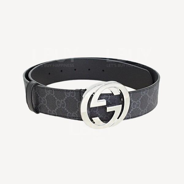 Gucci GG Supreme Belt With G Buckle 411924-KGDHX-8449 Black