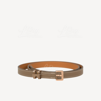 Hermes Pop H 15 Belt Etoupe with Rose Gold Plated Hardware