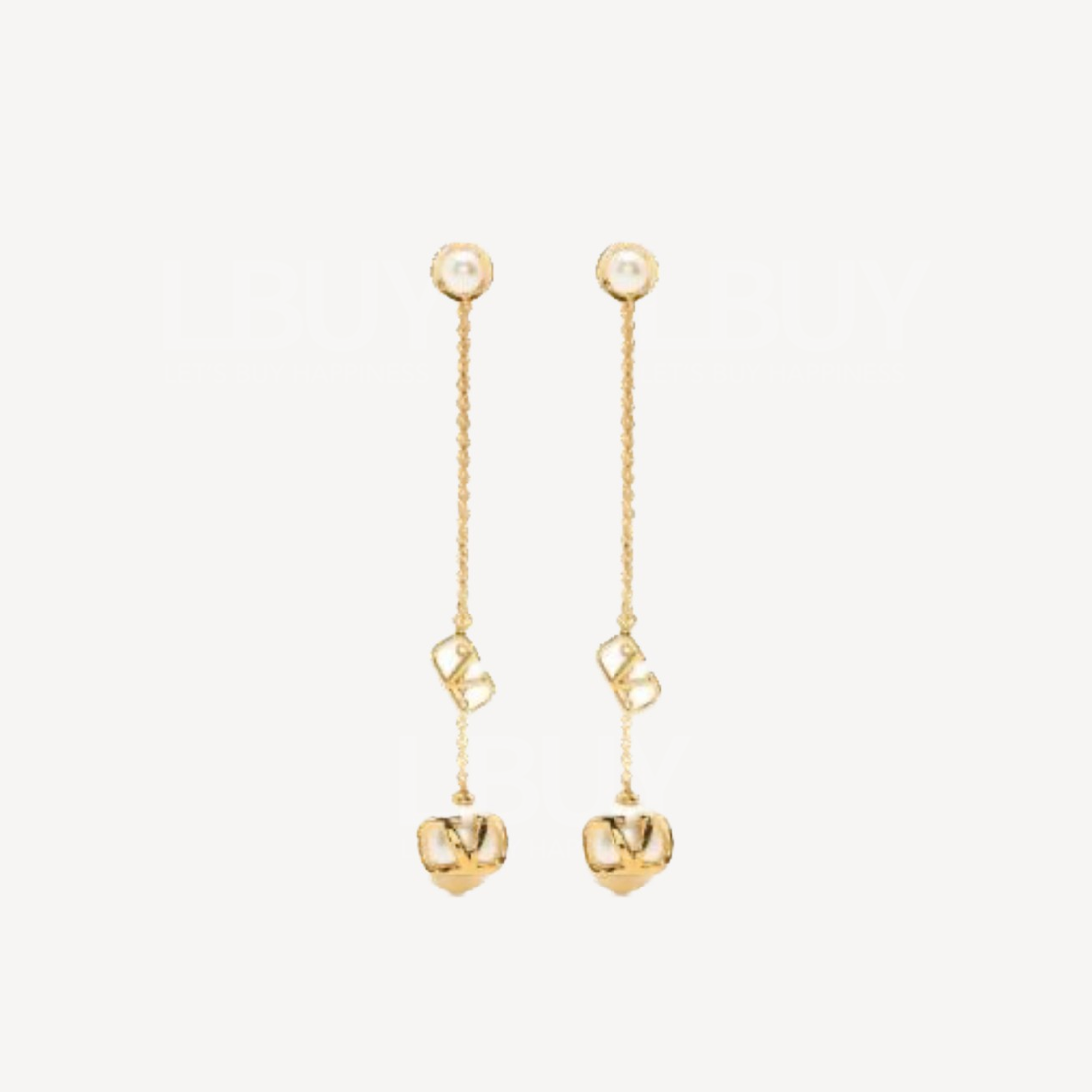 Valentino VLogo Signature Earrings in Metal, Pearl