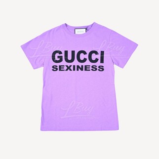 Gucci Sexiness Short Sleeve T-Shirt Purple