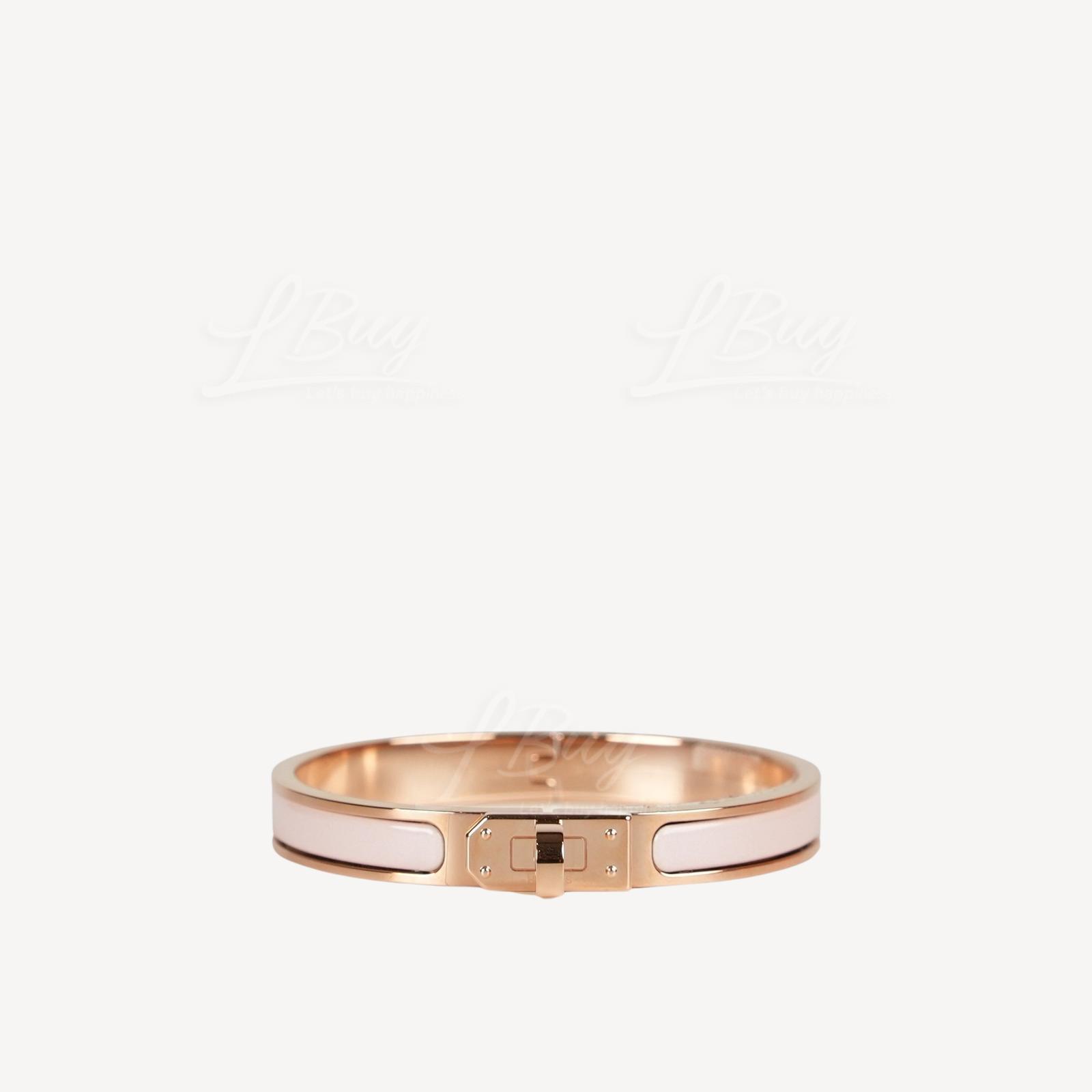 Hermes Mini Clic Kelly Bracelet 手镯 手鈪 玫瑰粉色配玫瑰金扣