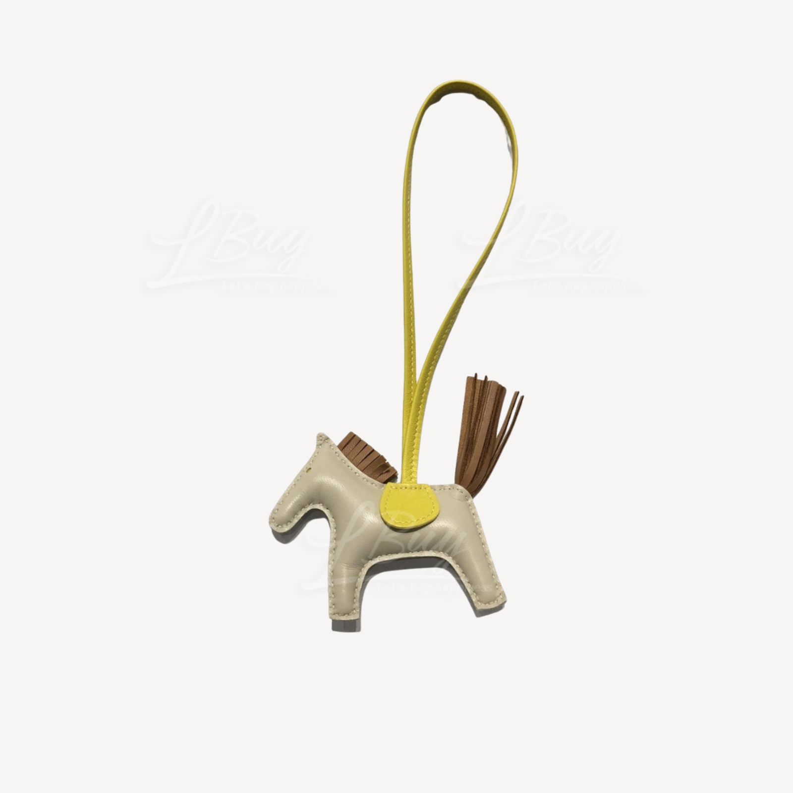 Hermes Rodeo PM Charm 包袋吊飾 奶昔白 檸檬黃 茶色