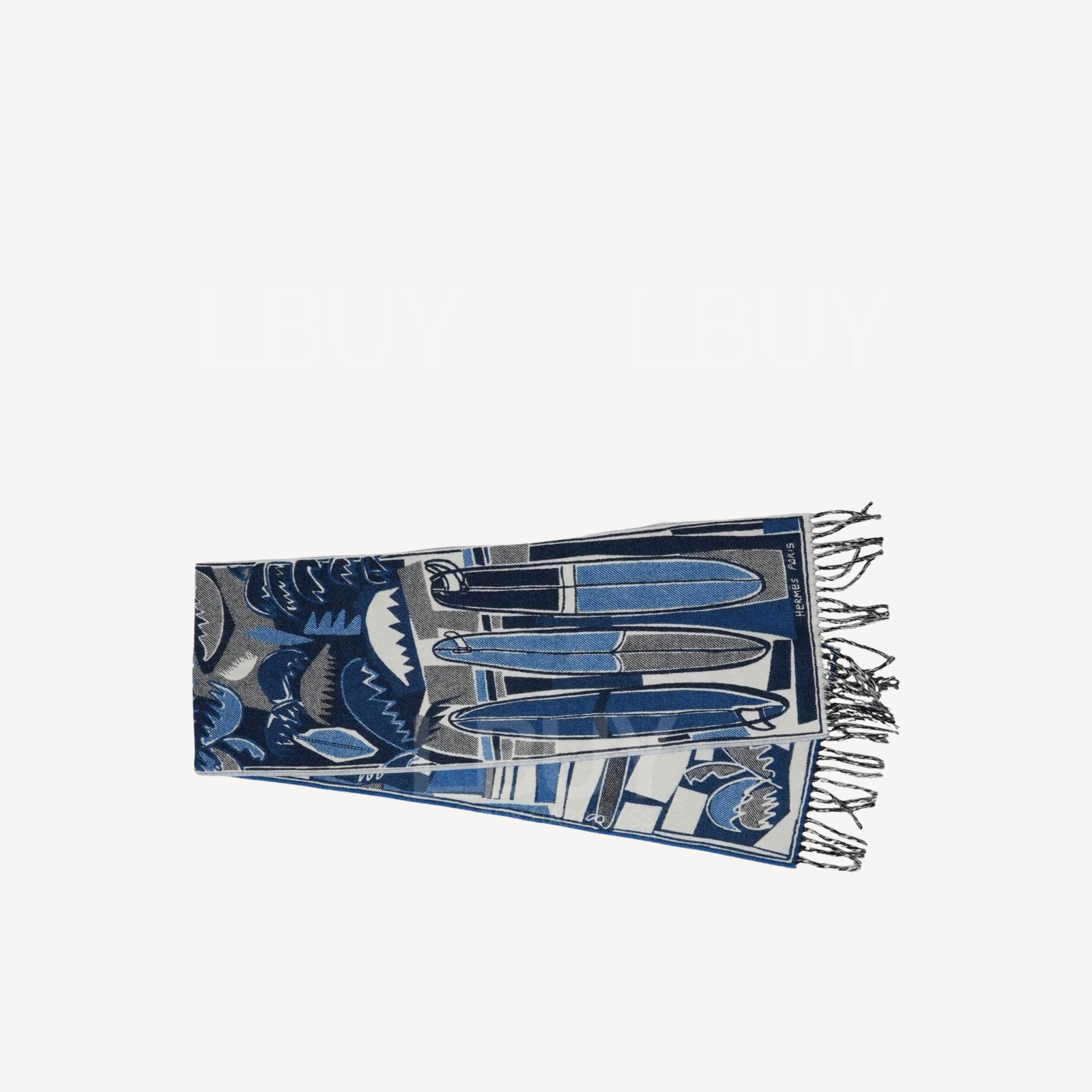 Hermes Sea, Surf and Fun Muffler Marine Azur Ivoire