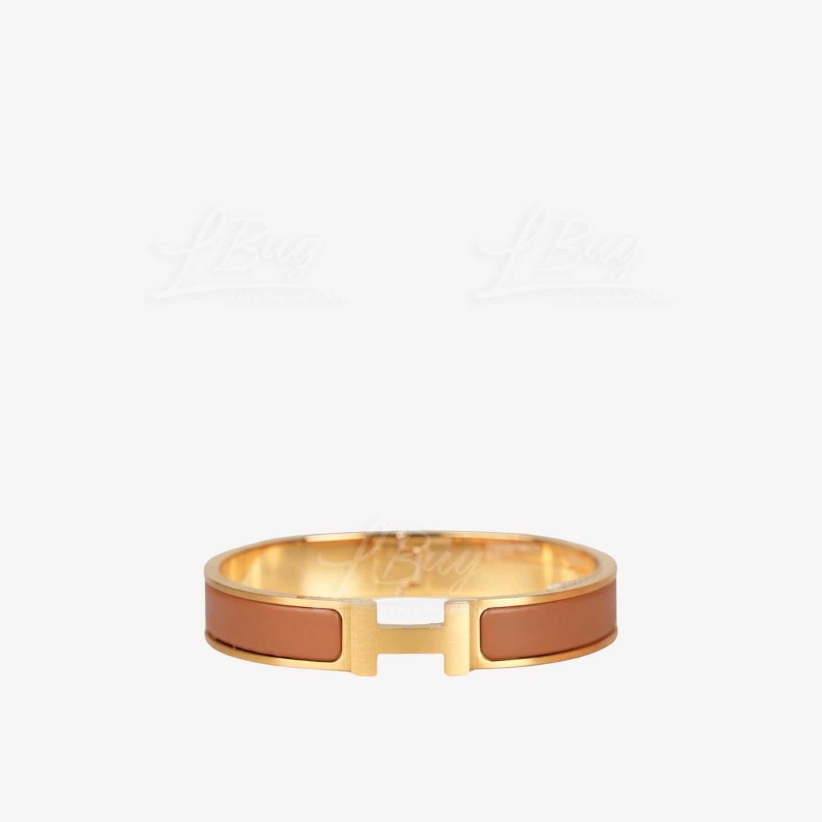 Hermes Clic HH Bracelet 手镯 手鈪 肉桂色配金色
