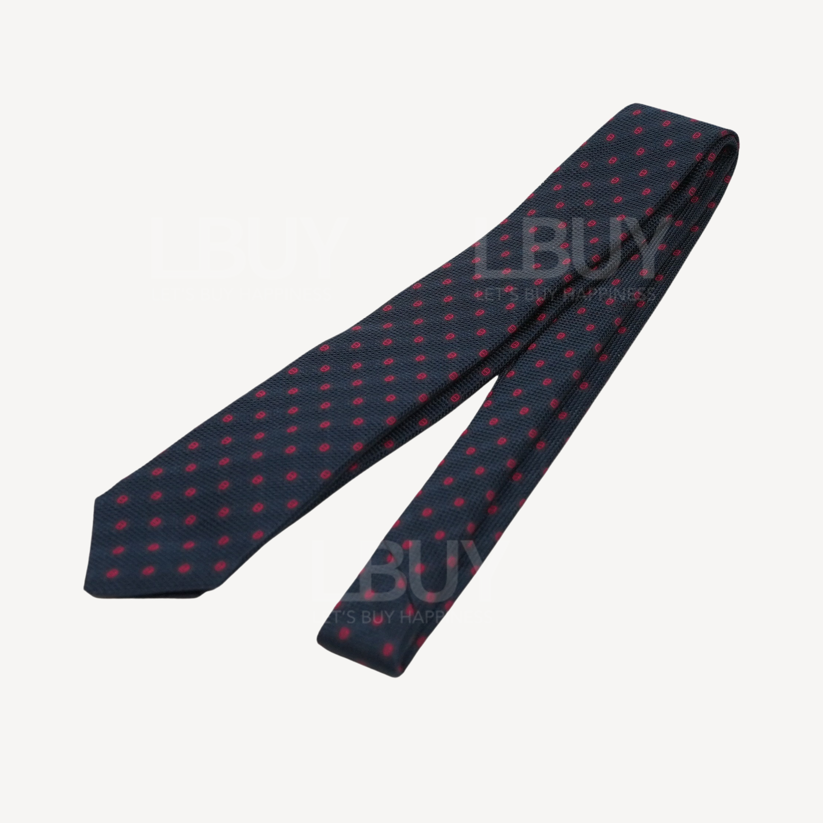 Hermes Tie 7 Grenadine Maillons Tie Marine Rouge