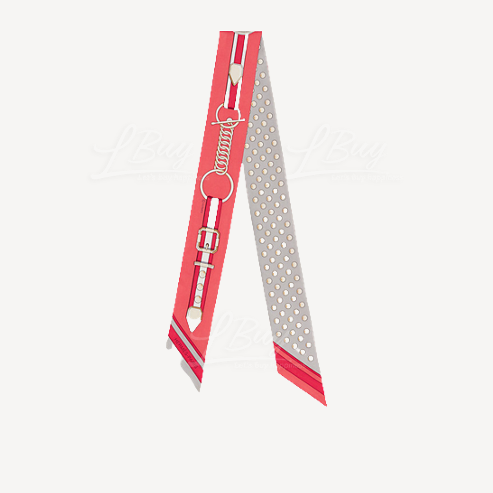 Hermes Grand Tralala Twilly Gris Acier Grenadine Beige