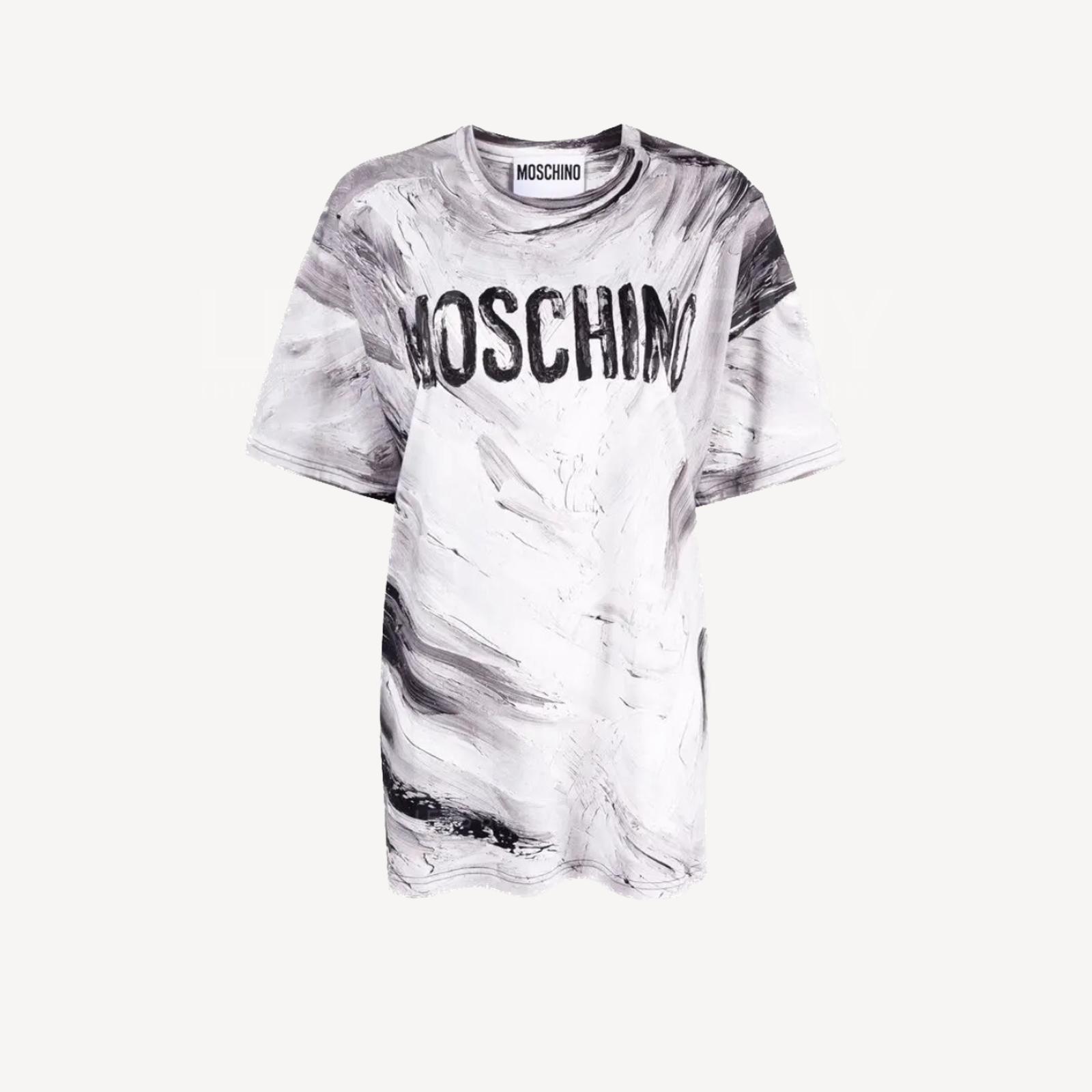 Moschino 油画黑色Logo短袖Tee