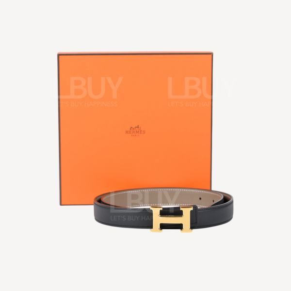 Hermès-Hermes Mini Constance 24mm Reversible Belt Black  display picture 1