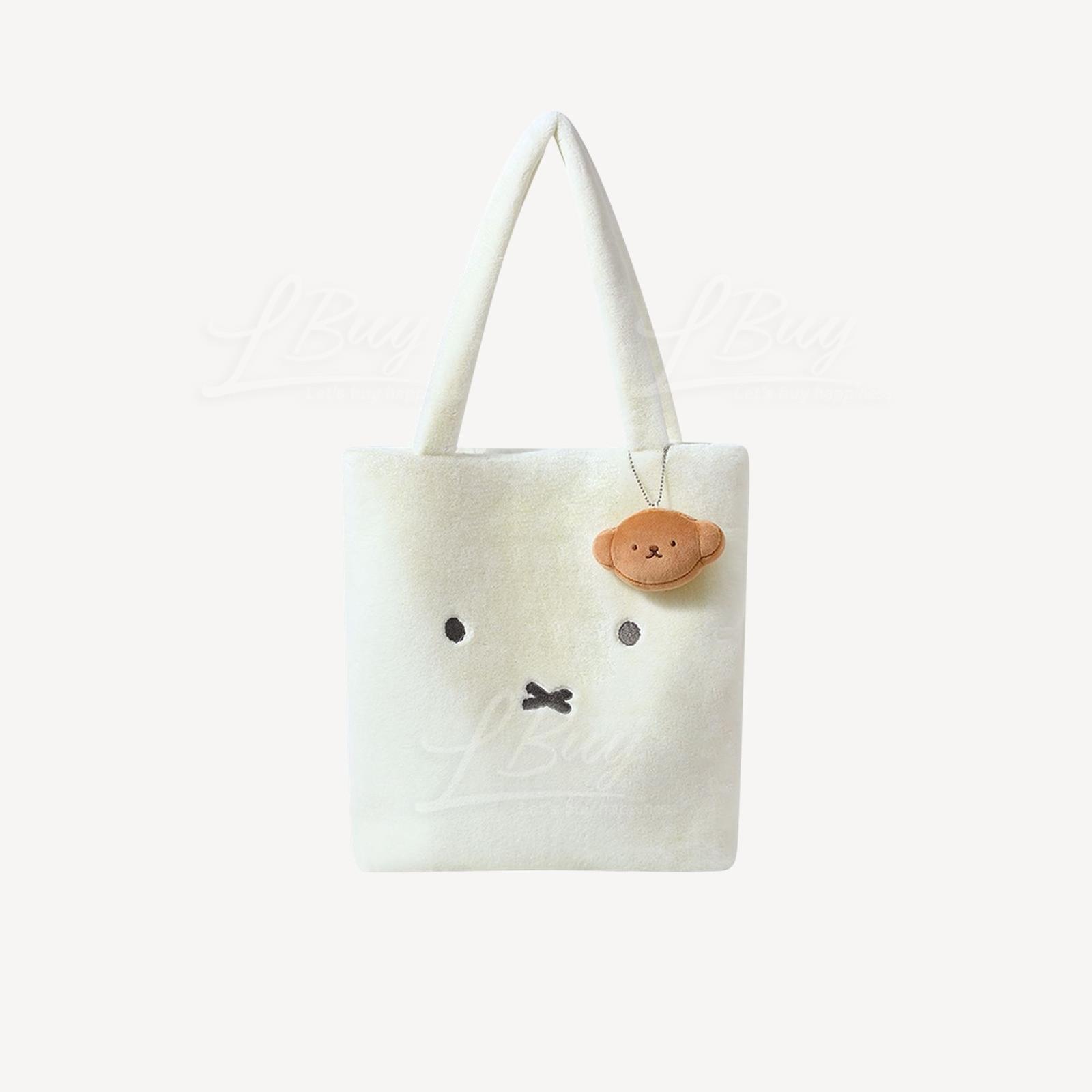 VIPO x Miffy Plush Bag (33cm) - White Miffy Tote bag