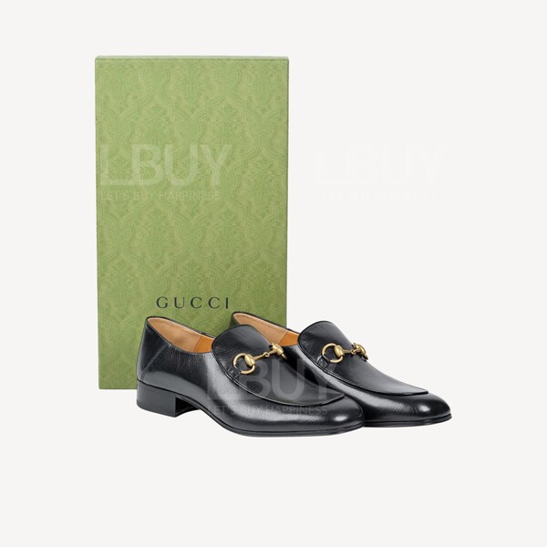 Gucci-Gucci Men Black Leather Horsebit loafer