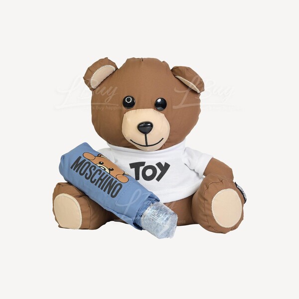 【Moschino】 Toy Star Print Compact Umbrella 関税/送料込 Moschino-Moschino Logo Umbrella Moschino Teddy Bear