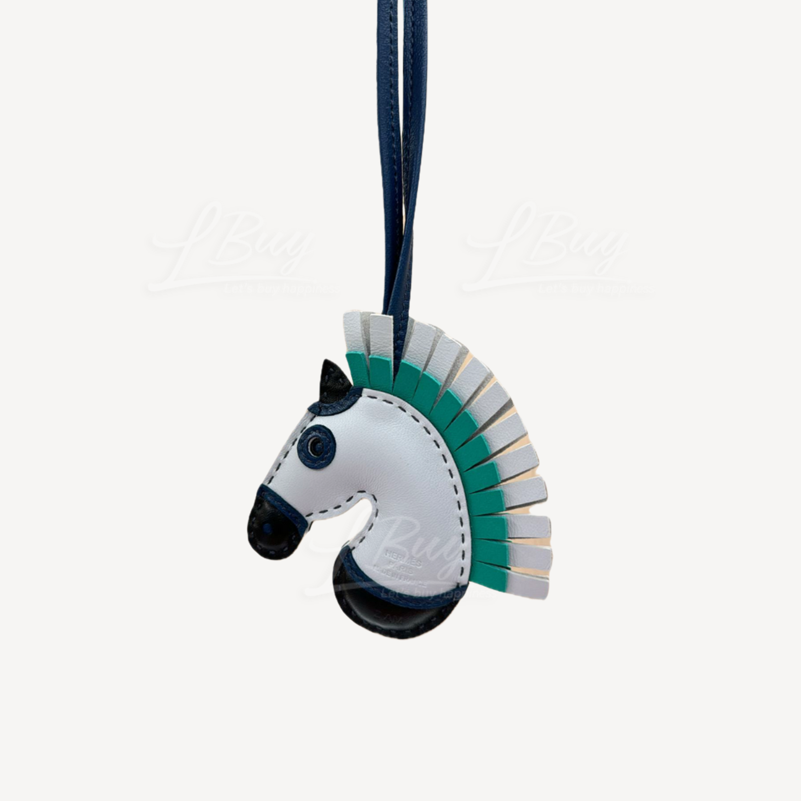 Hermes Geegee Charm 馬頭包袋吊飾掛飾 黑色 霧霾藍 馬耳他藍 薄荷色