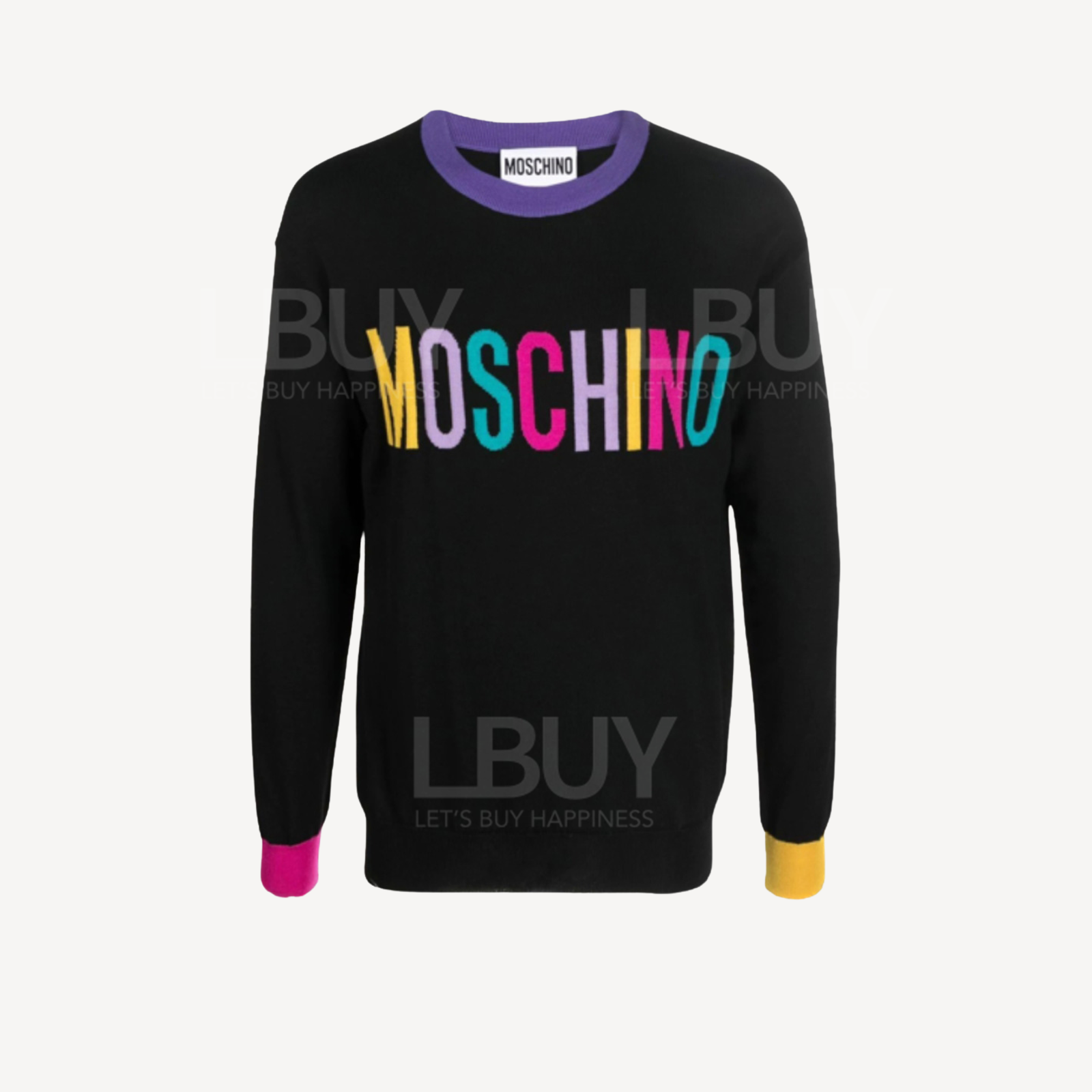 Moschino Men's Color Logo Letter Knit Top