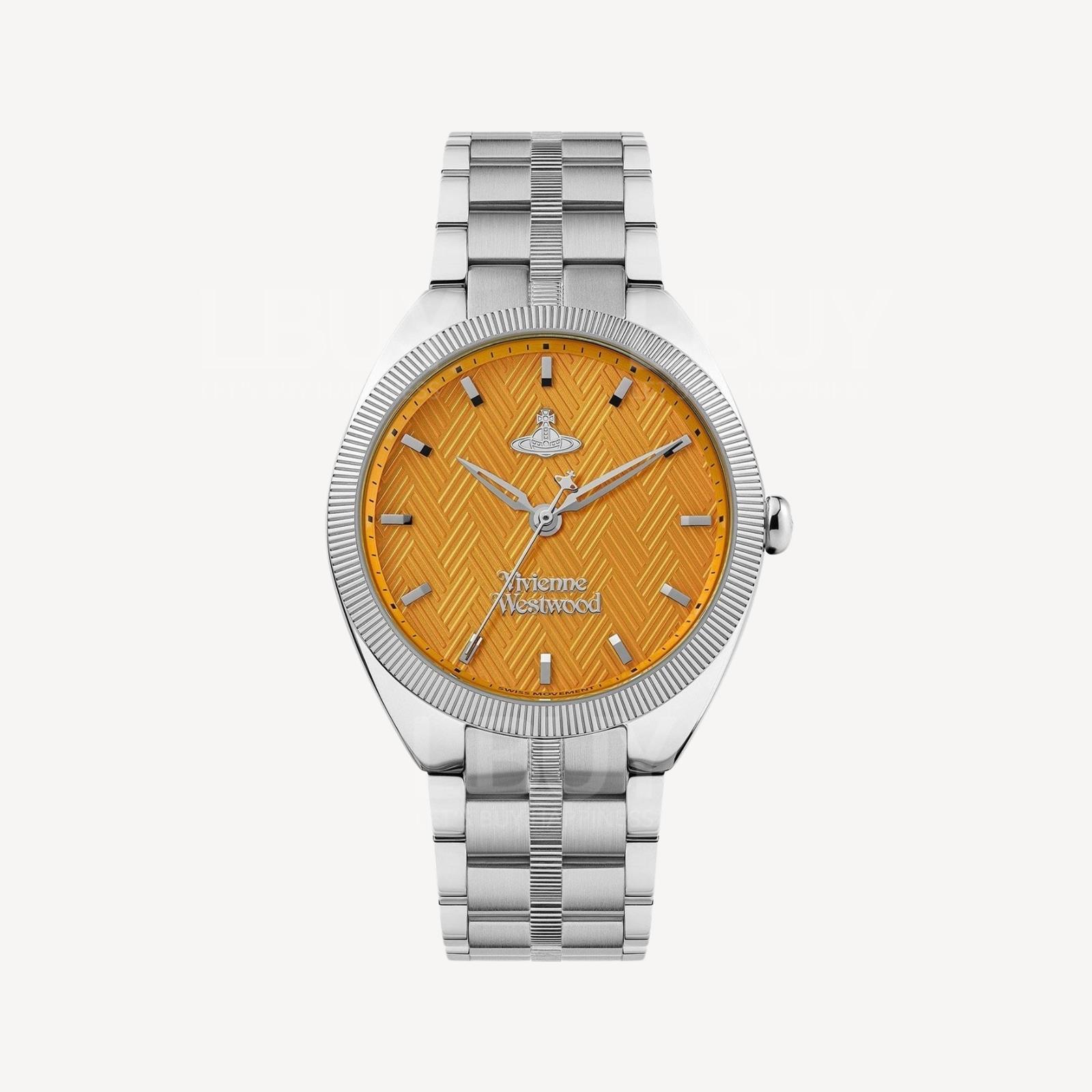 Vivienne Westwood-Vivienne Westwood Mews Orange Dial Stainless Steel Ladies  Watch VV281TNSL